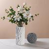 Irregularly Striped Ceramic Vase Wavy Pattern Flower Vase Flower Arrangement Accessories Terrarium Home Decoration Accessories