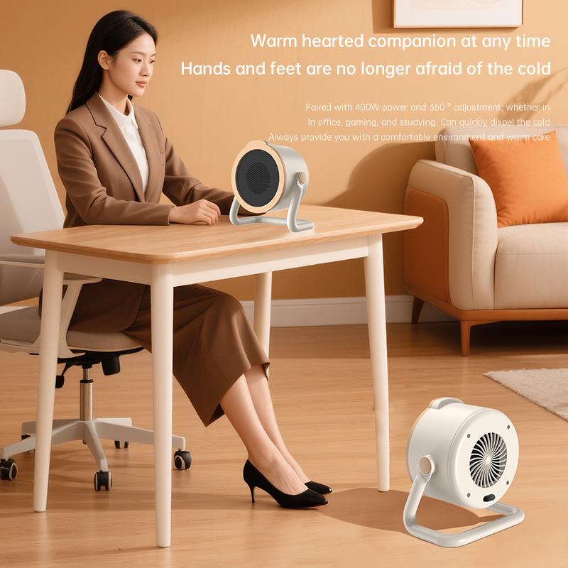 Portable Compact Desktop Heater Energy Saving with Intelligent Temperature Control and 360 Degree Airflow Adjustment