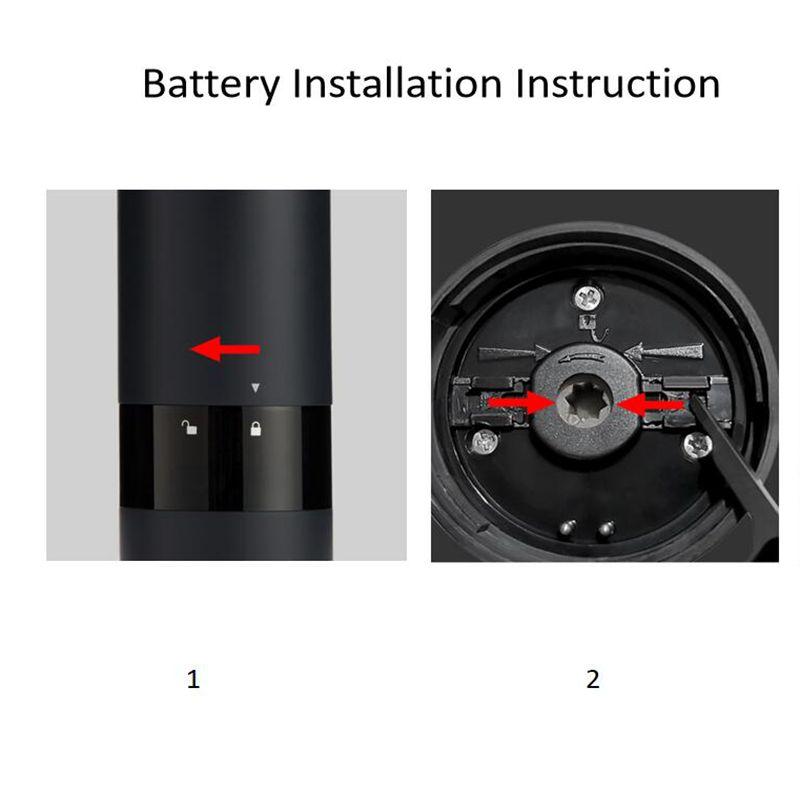 Xiaomi HUOHOU Automatic Electric Pepper Salt Grinder LED Light 5 Modes Spice Grain Porcelain Grinding Ceramic Burr Mill