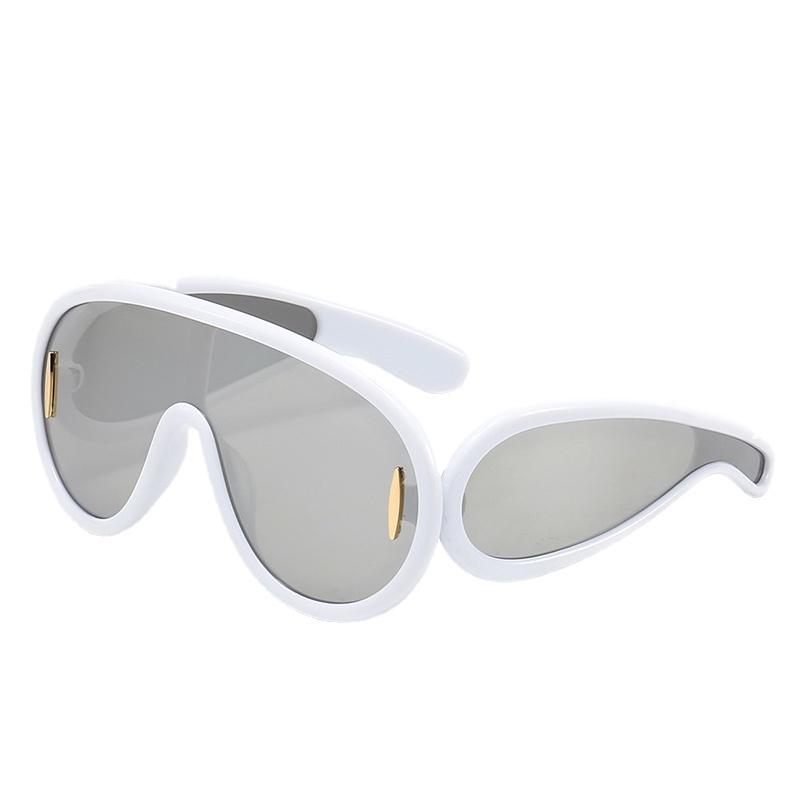 Oversized Y2K Punk One-Piece Sunglasses Women Sports Wave Mask Sun Glasses Luxury Steampunk Eyewear