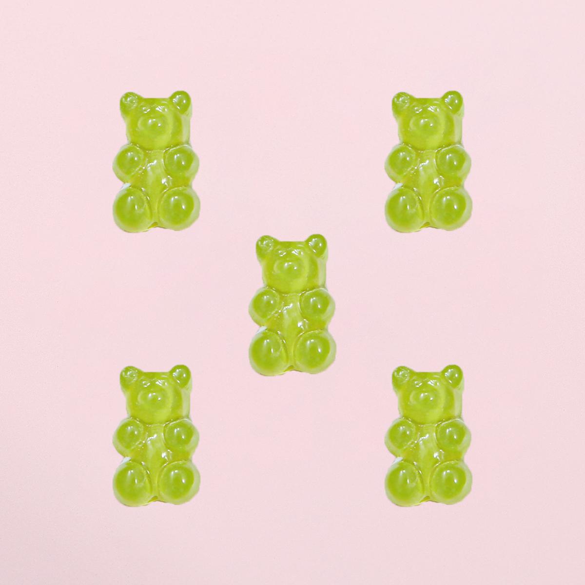 

10шт смолы конфеты медведь подвески бусины для DIY ожерелье браслет серьги изготовления ювелирных изделий зелёный