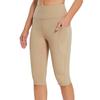 2026 Summer Women's Solid Color Pocket Yoga Capri Pants