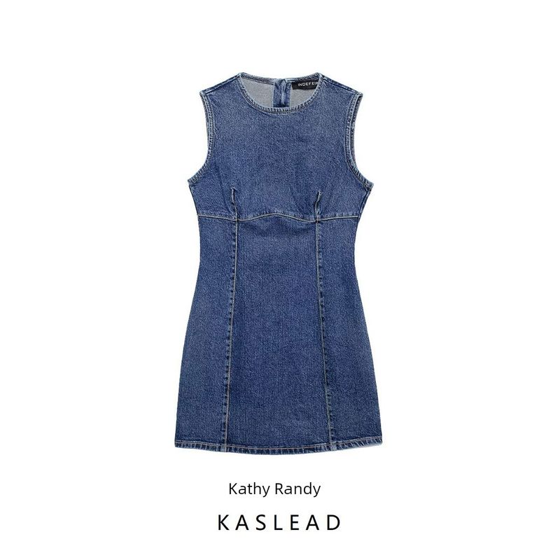 Kaslead New Arrival Women's Clothing Fashion Style Fashion Slim-Fitting Simple Short Denim Dress 8727280