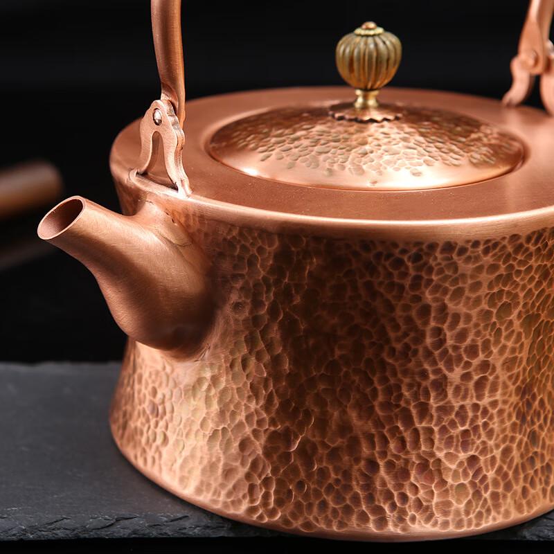Tibetan Style Hammered Copper Tea Pot