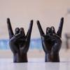 "Rock and Roll" Crafts Hand Gesture Statue Party Livehouse Day Music Theme Crafts Centerpieces Statue Bar Party