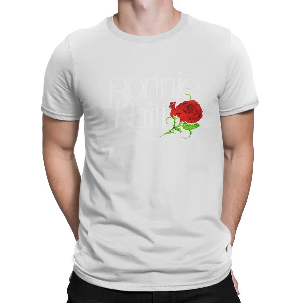Logo Herren T-Shirt Bonnie Raitt Sänger Lustige T-Shirts Kurzarm Rundhals T-Shirt Reine Baumwolle Sommer Oberteile