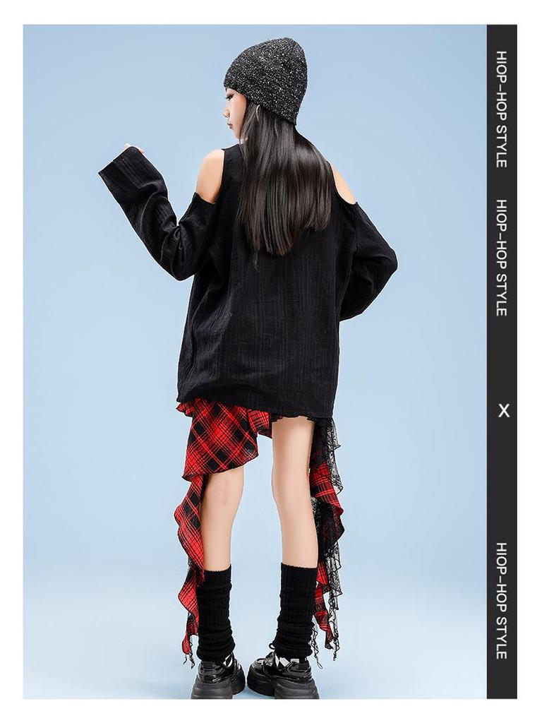 Girls' Jazz Dance Outfit: Stylish Catwalk & Performance Costume for Group Shows