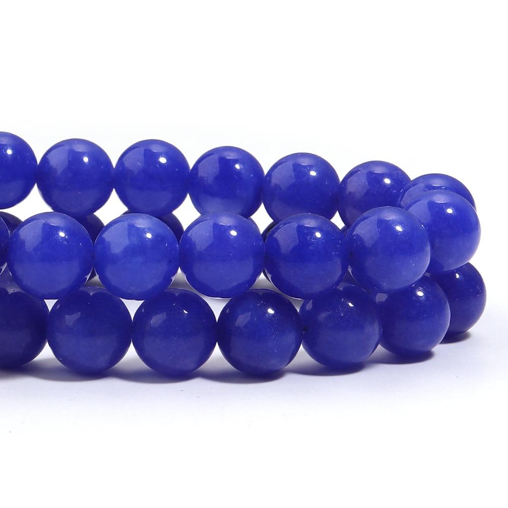 1 Sznurek 6/8/10mm Naturalne Kamienie Kyanit Błękitny Okrągłe Luźne Koraliki Dystansowe Do Tworzenia Biżuterii DIY Akcesoria do Naszyjników Bransoletek