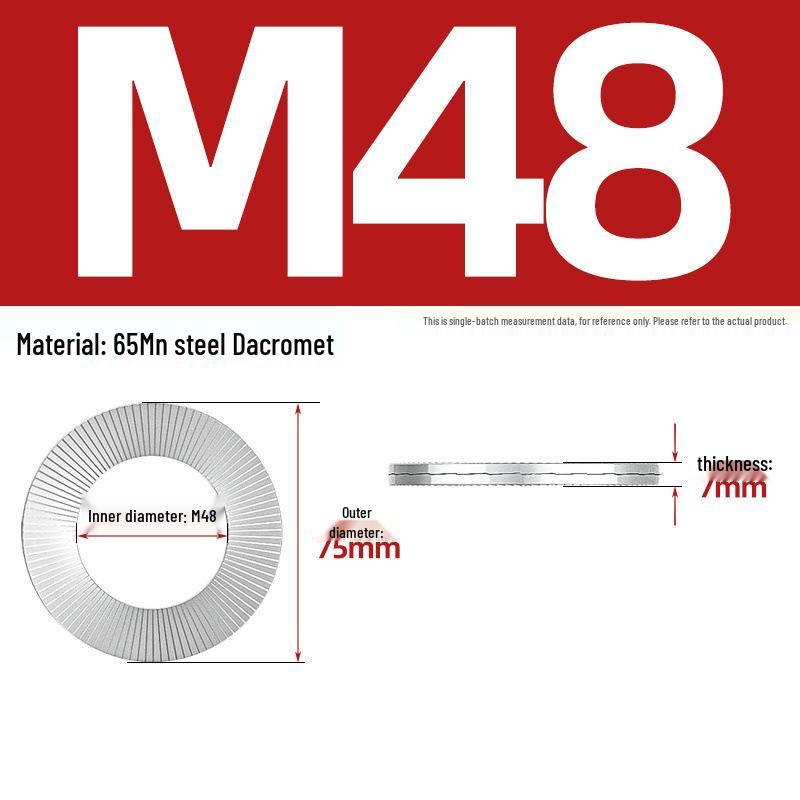 DIN25201 304 Stainless Steel Self-Locking Double Stack Washer, 65Mn Manganese Anti-Loosening, Double-Sided Tooth Layer.