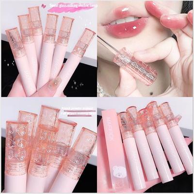 Lucidalabbra vellutato opaco Specchio acqua luce a lunga durata impermeabile senza sbiadire Rossetto per studenti Cosmetici Lucidalabbra Idratante bianco non appiccicoso