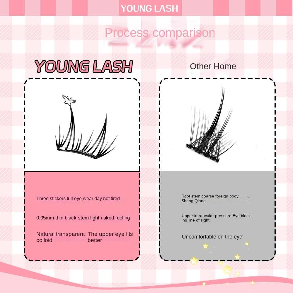Butterfly Love Heart Shape Individual Cluster Eyelashes Eyelash Extension