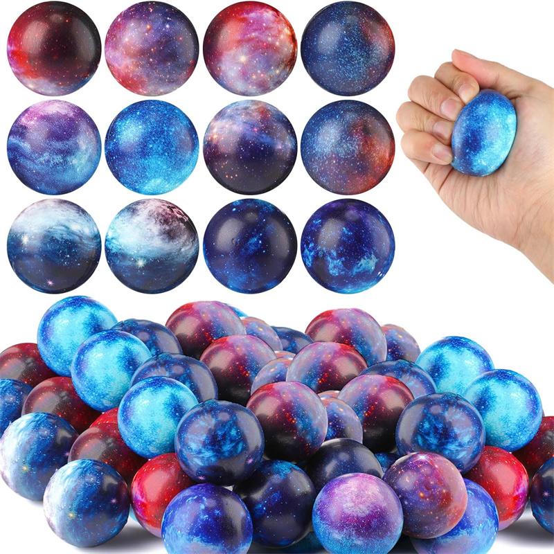 Galaxy Stress Balls Outer Space Foam Stress Balls For Squeeze Fidget Birthday Astronaut Party Favors School Class Reward Gift