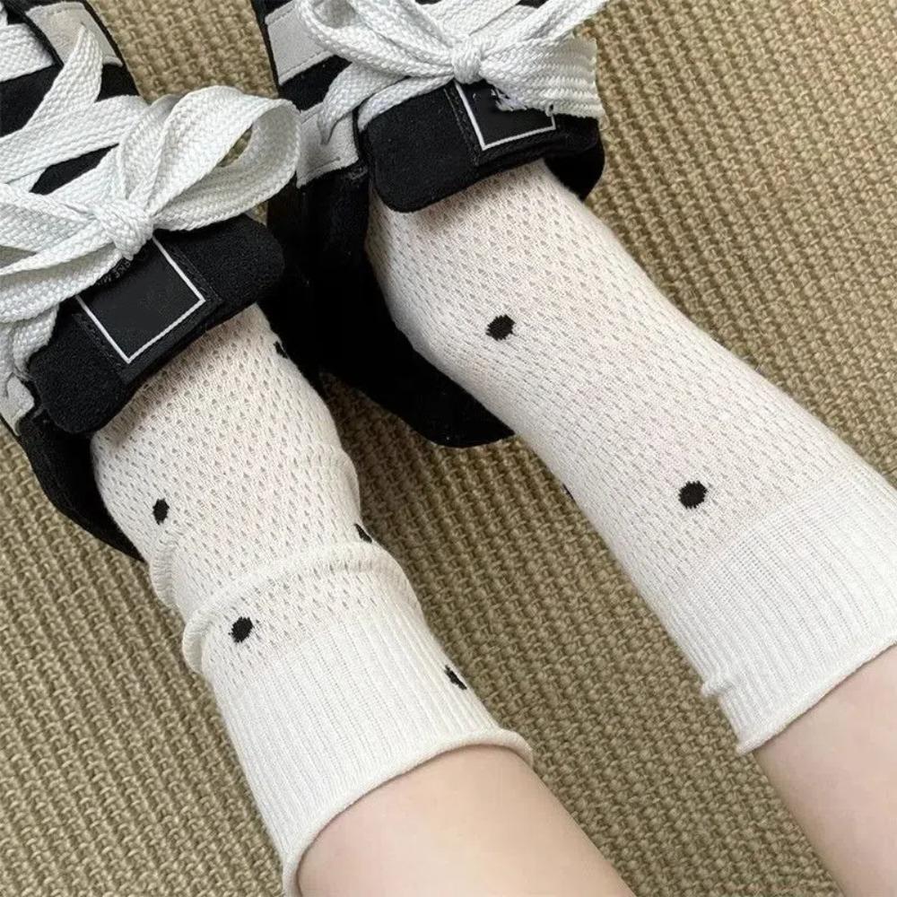 Breathable Women Socks Hollow Out Long Socks Fashion Mid Tube Socks  Summer