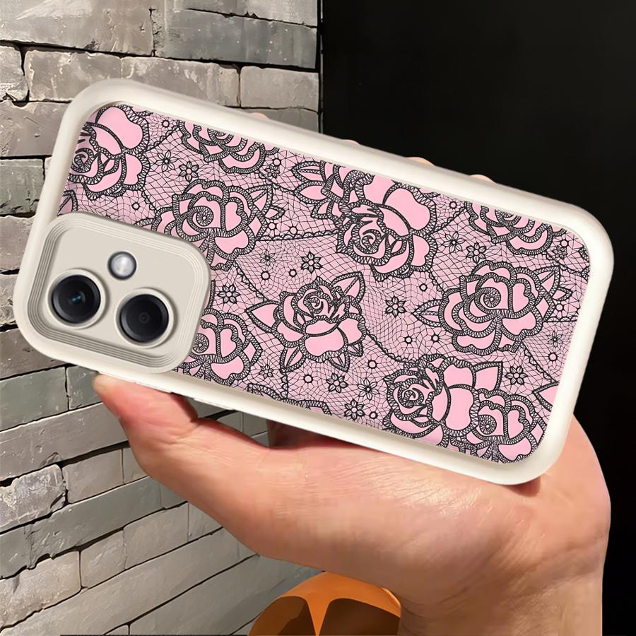 Creative Lace Pattern Phone Cover Case for Xiaomi Poco F8 X3 NFC C51 X3 Pro C61 C50