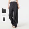 FivePlus Color-block Waist Wool Blend Curved-Leg Casual Pants