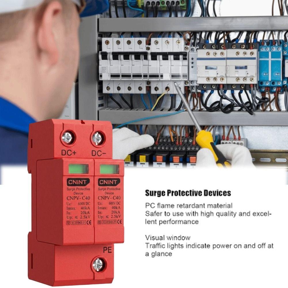 DIN Rail Surge Protective Device PV System Surge Protector DC Low-voltage Arrester Solar PV