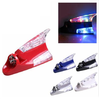 Antenna Universale a Pinna di Squalo Anticollisione Azionata dal Vento per Auto con Lampada LED di Avvertimento Lampeggiante