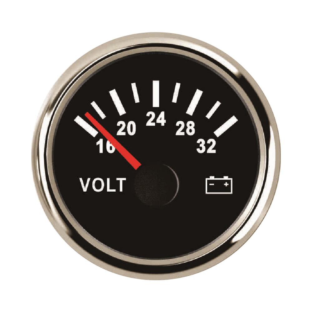 ELING 52mm 8-16V 16-32V 8-32V Waterproof Voltmeter Voltage Volt Gauge Universal for Car Truck Boat Car with Red Backlight