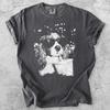 Cavalier King Charles With Sunglasses Drinking Iced Coffee T-Shirt, Vintage 90s Cafe Graphic Tee, Dog Portrait Shirt