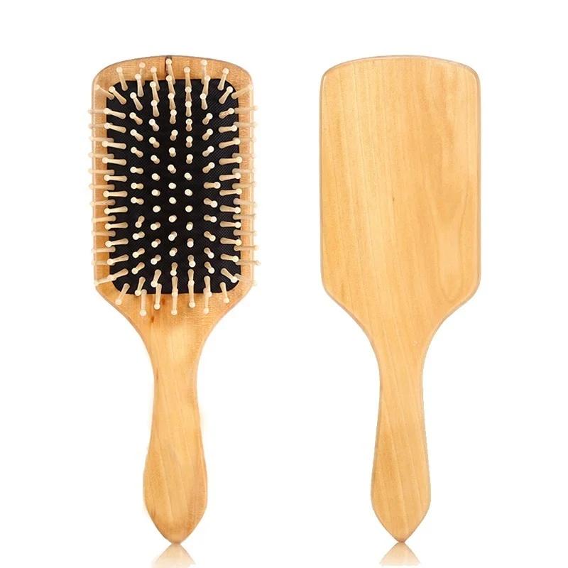 Anti Static Natural Wooden Hair Comb Scalp Massage Detangling Brush Smooth Hair Care Tool For Women Men