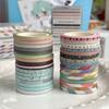 8pcs Ultra Thin 0.3cm Washi Tapes Deco Masking Tapes Dot Line Sticker Tape Scrapbook Journal Minimalist Decor