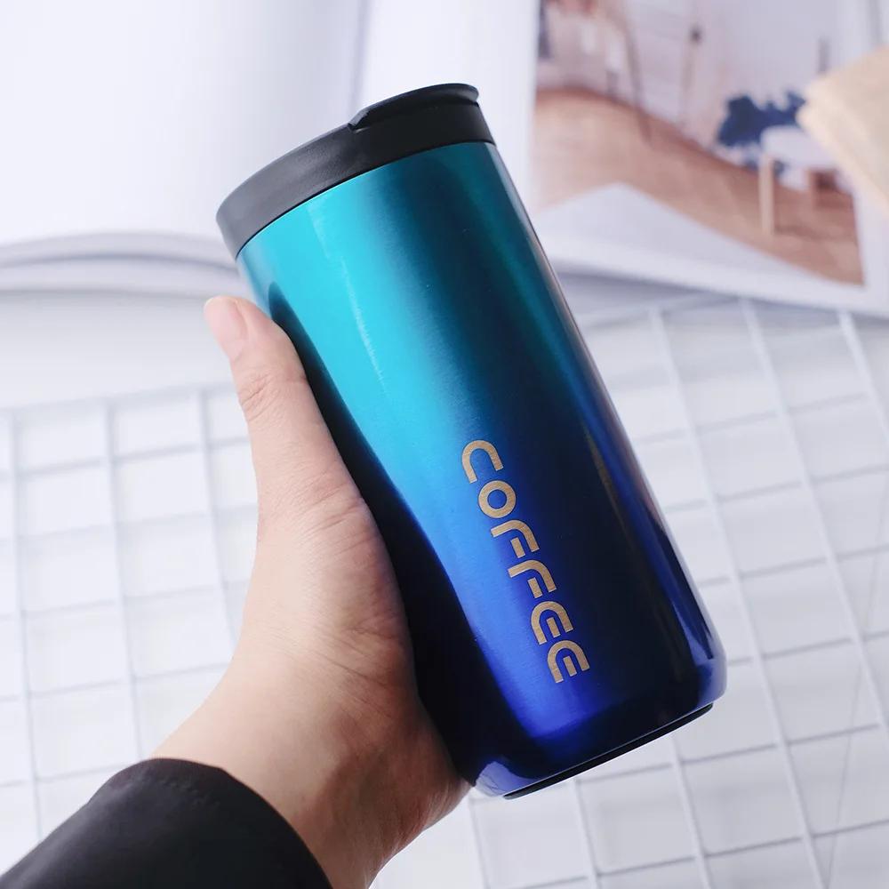400ml/500ml Double Stainless Steel 304 Coffee Mug Leak-Proof Thermos Mug Travel Thermal Cup Thermosmug for Gifts