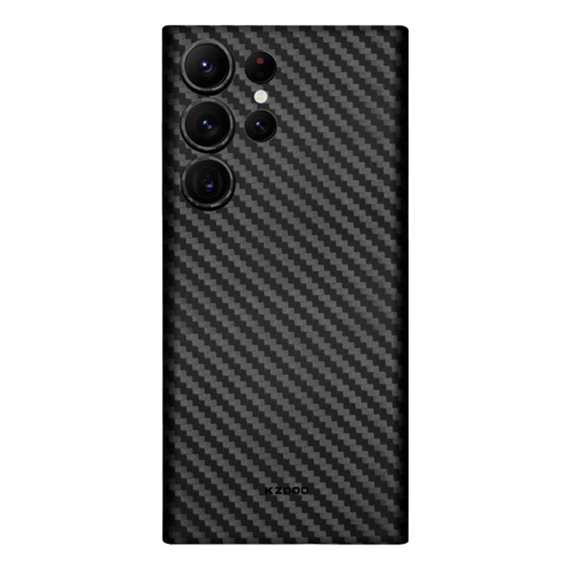 

KZDOO Чехол для Samsung Galaxy S24 Ultra PP Задняя крышка телефона Текстура углеродного волокна Black
