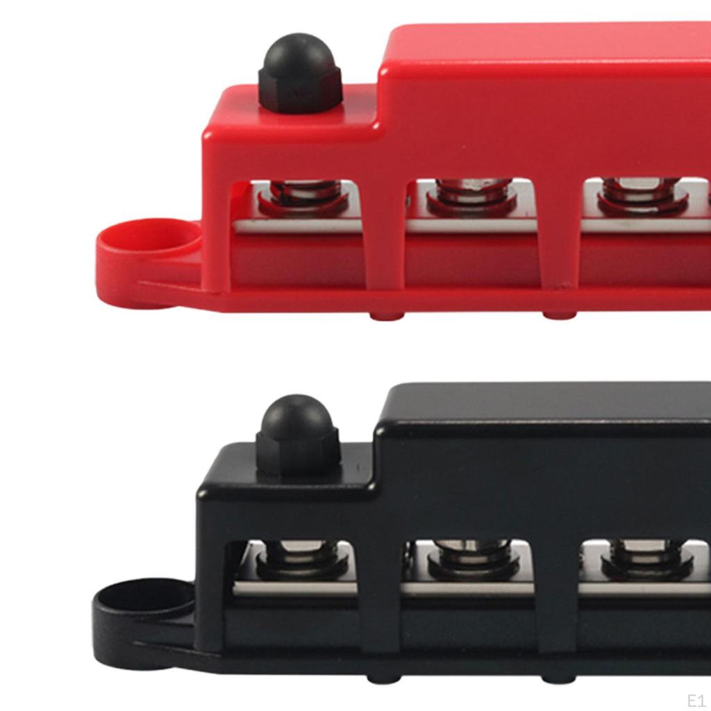 2x 4 Ways Wiring Row Junction Block ,300A Bus Bar Terminal RV Modification ,Accessories for