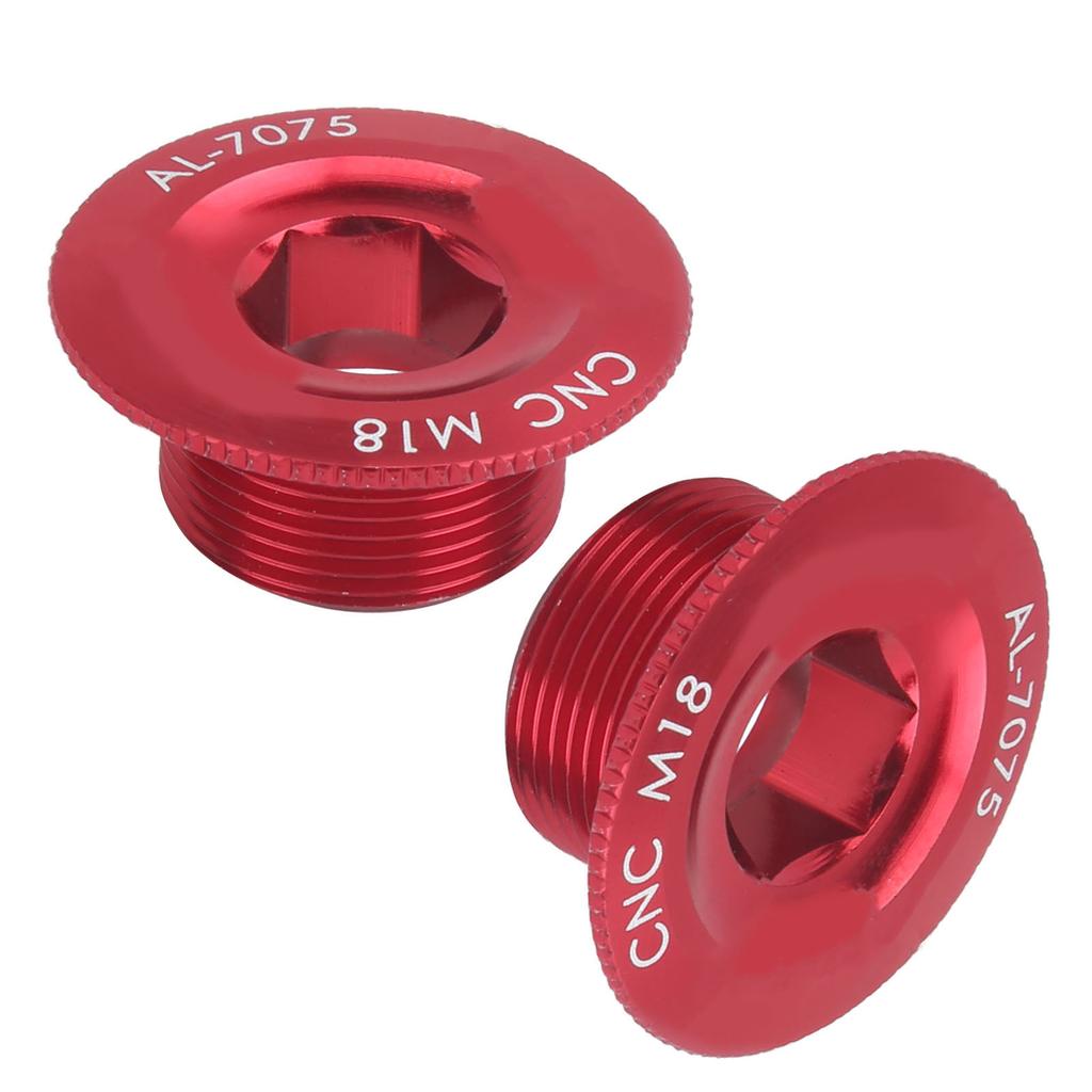2pcs M18 Bicycle Crank Cover Screw Cap Dustproof Waterproof Aluminum Alloy Parts for Prowheel Hollow Integrated