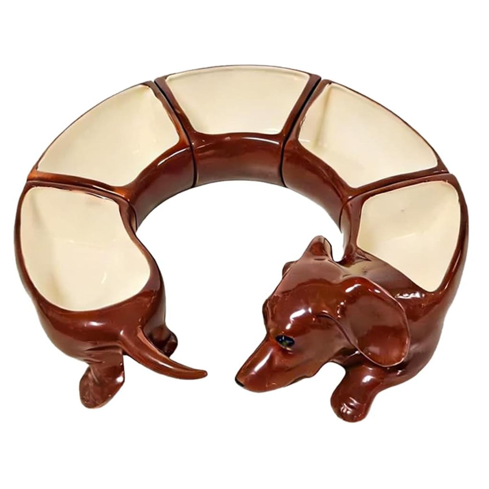 

Dachshund Shape Living Room Candy Snacks Nuts Seeds Dry Fruits Plastic Plate Dishes Bowl Breakfast Plates Tray Tableware светло-серый