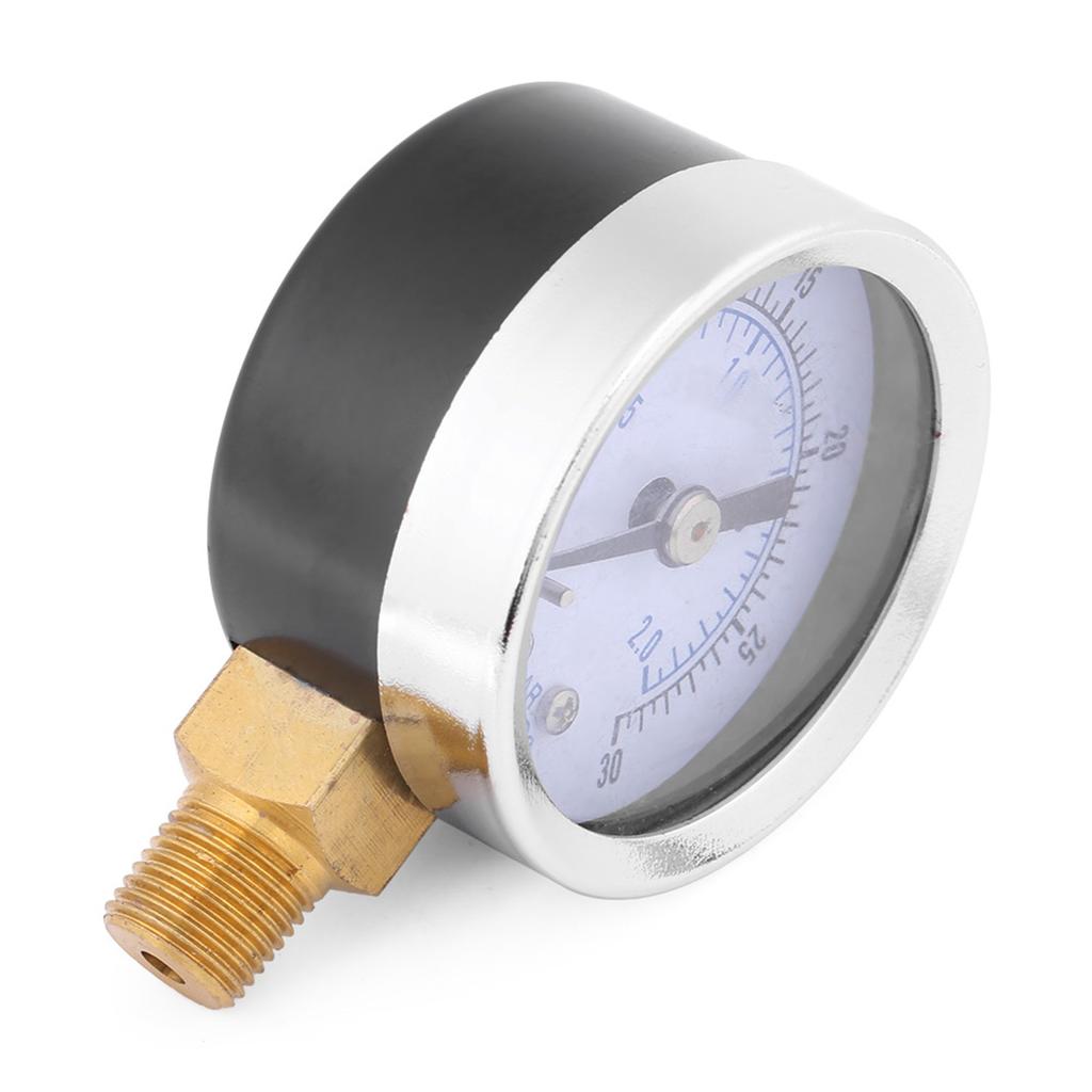 030psi 02bar Mini Dial Water Oil Compressor Meter Hydraulic Pressure Gauge