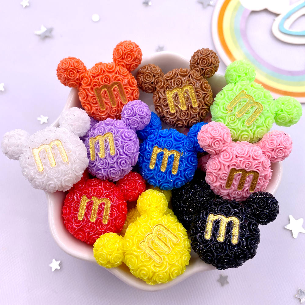 

Смола Кольоровий Мультяшний Троянда Голова Миші Пласка Сторона Камінь 10 Шт. DIY Різдвяний Хелловін Декор Фігурки Аксесуари для Скрапбукінгу Вироби