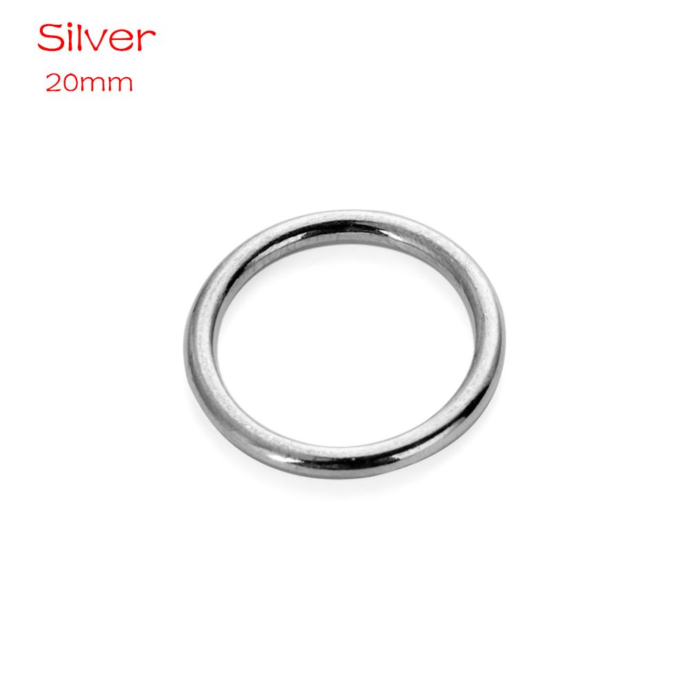 10Pcs Metal O Ring Silver Gold Metal Buckle Bag Parts Sewing Accessories Durable DIY Craft Supplies Backpack Belts Decor