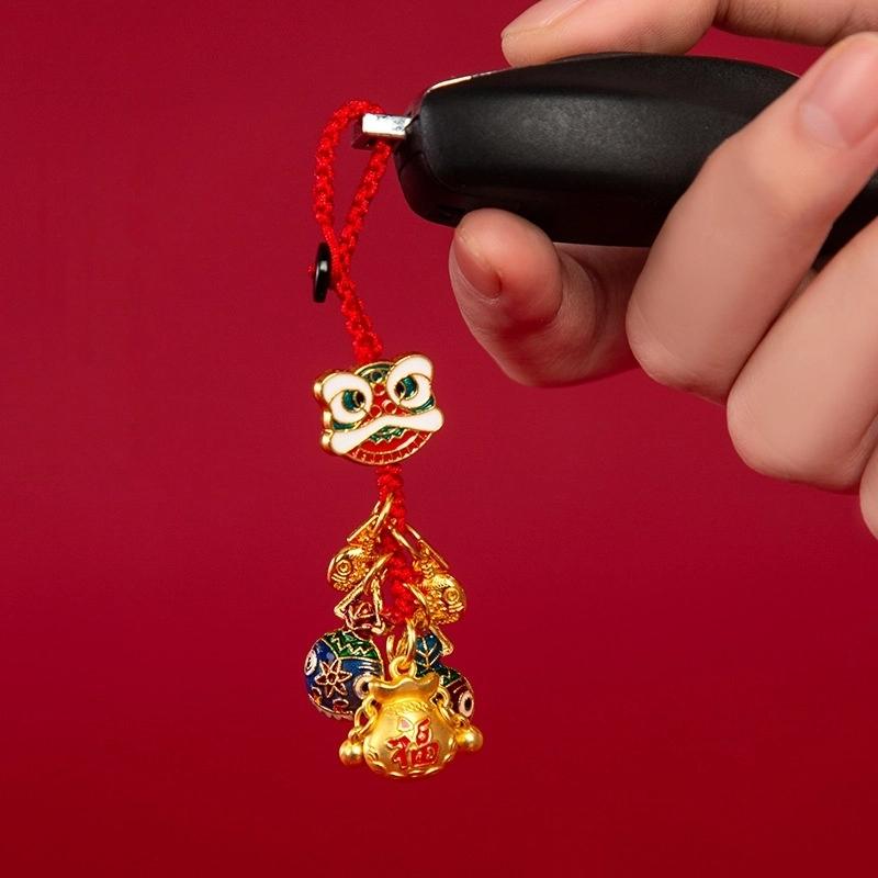 Fortune God Keychain Bag Accessories Versatile Party Favors Hanging Pendant Chinese Style Decorations