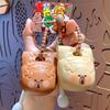 Creative Kapibara Unzip Knock Music Keychain Cute Cartoon School Bag Key Chain Pendant Small Gifts