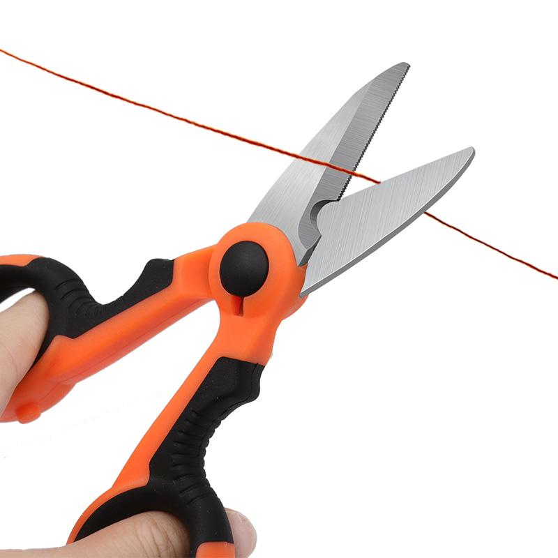 420 Stainless Steel Fishing Scissor Accessories Electrician Portable Scissors Plier Cut Pe Braid Line Lure Carp Fishing Tools