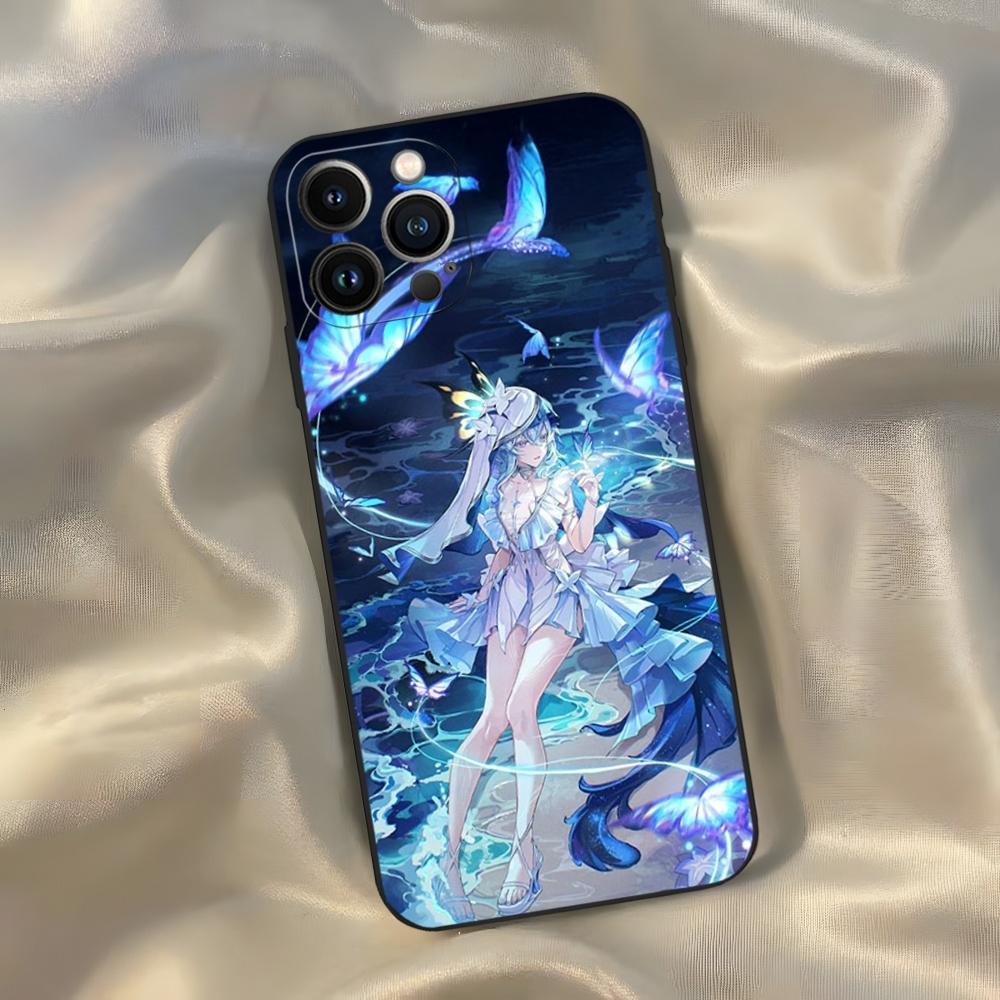Game Wuthering Waves Phone Case for Iphone 16 15 14 13 12 11 Pro Max Xr X Xs Mini 8 Plus SE 2022 Black Soft Silicone Cover