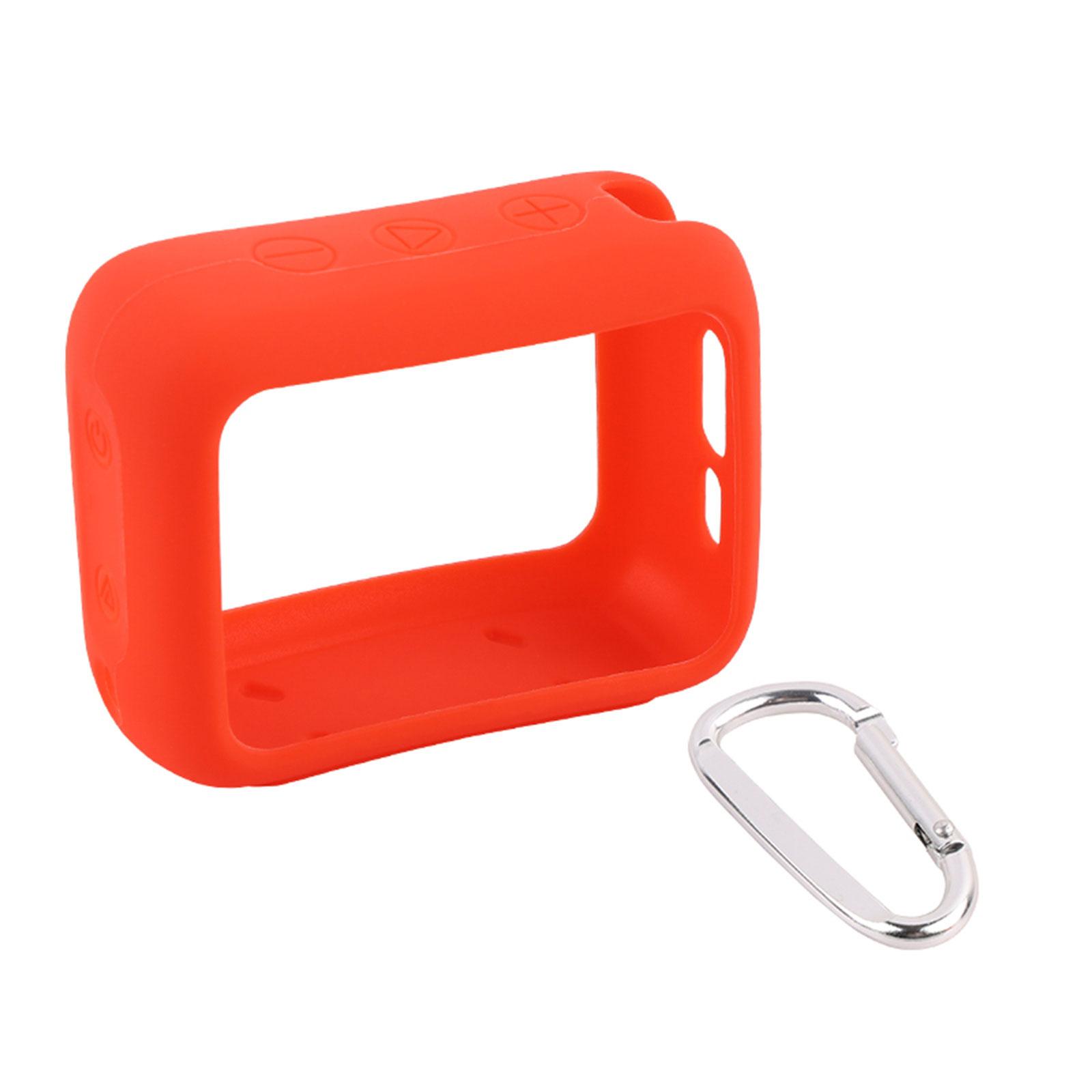 

Силиконовый чехол с карабином для Bluetooth-совместимой колонки JBL GO 4 GO4 Полный чехол Пылезащитный защитный рукав красный