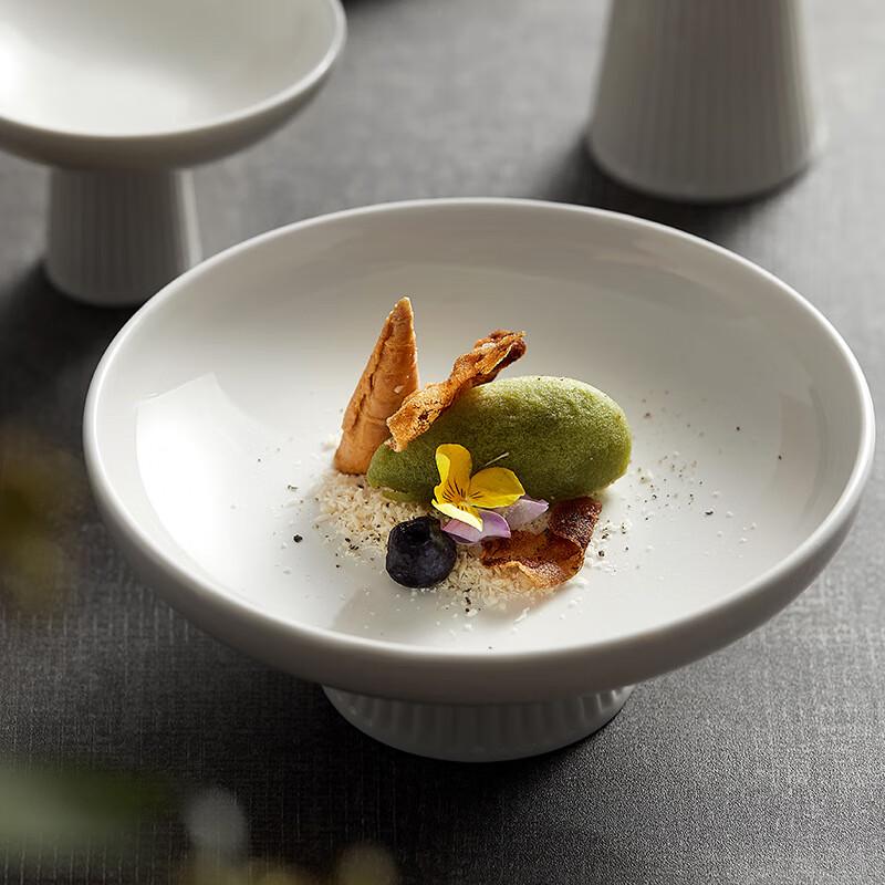 Japanese Ceramic High-Foot Tea Snack Dish