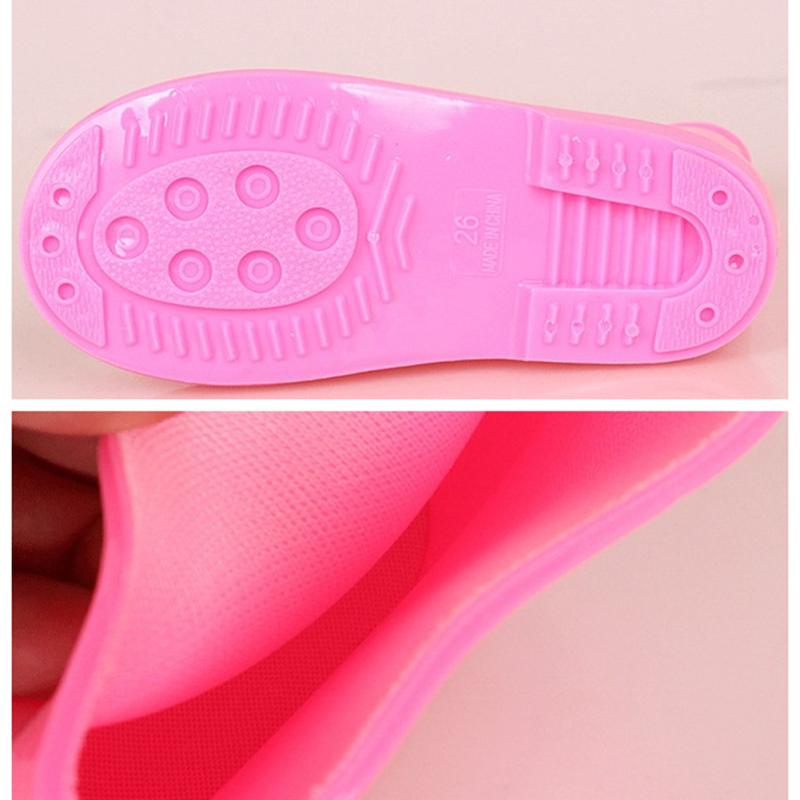 1 Pair Children Rain Boots Cartoon Waterproof Anti-skid Rain Boots Kids Rainshoes