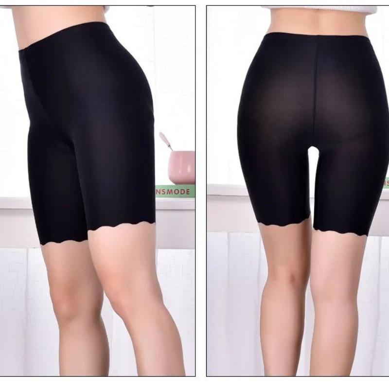 Sømløse Is Silke Sikkerhedsshorts Kvinder Tynde Plus Size Høj Talje Under Nederdel Bokser Trusser Anti Gnidning Lår Sikkerhedsshorts