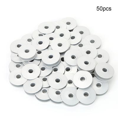 50pcs Aluminum Bobbins Empty Spool for Buttonhole Sewing Machine Accessories