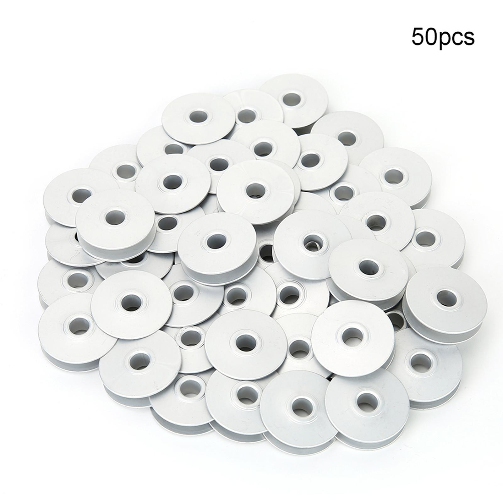 

50 шт. Алюминиевые шпульки Пустые катушки для швейных машин с петлителем Аксессуары