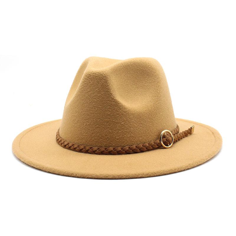 Double Color Black And Red Woolen Felt Hat Party Flat-Brimmed Jazz Top Hat Sample