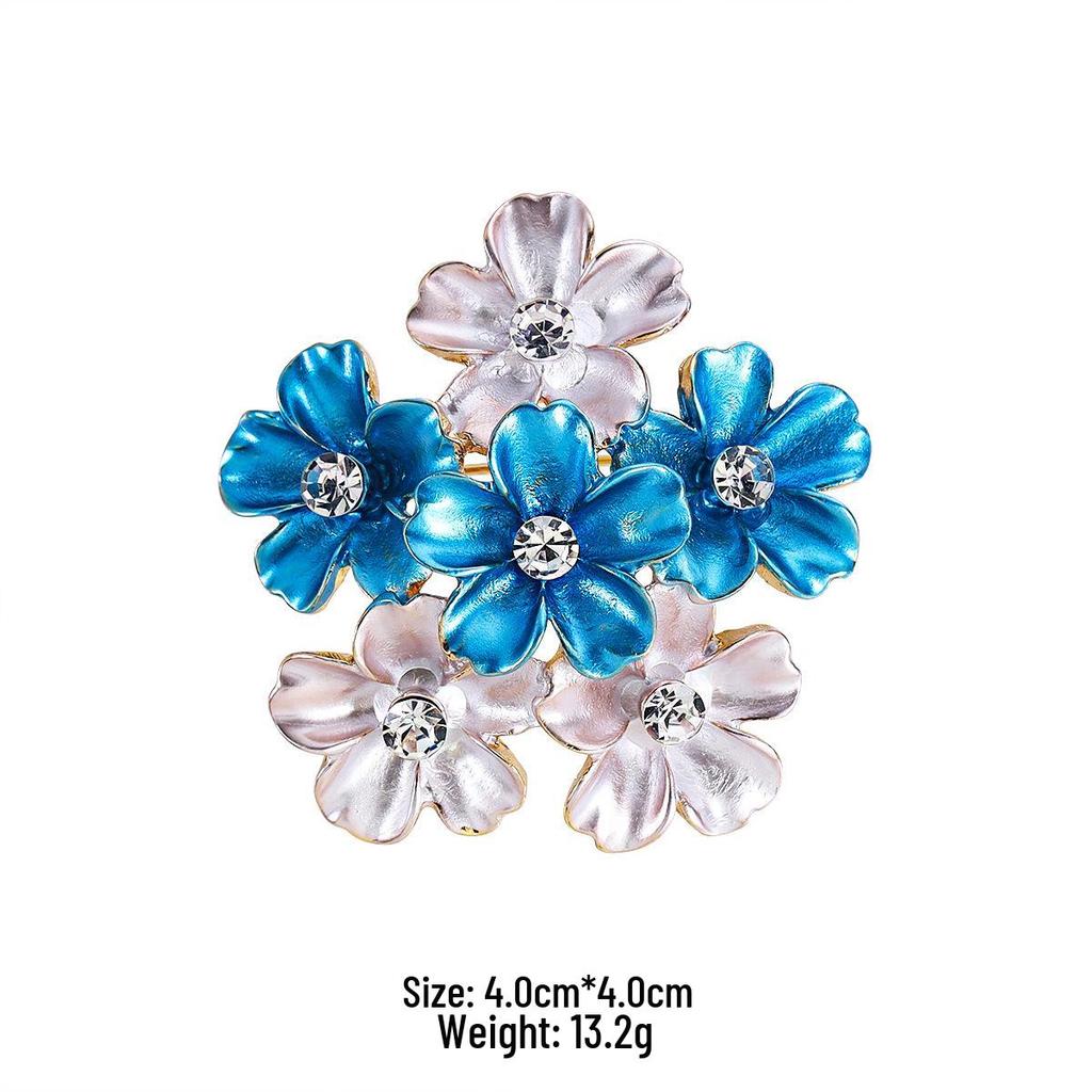 2024 Qixi Valentinstag Rosen Strass Brosche: Emaille Anstecknadel & Kleidungsschmuck-Accessoire