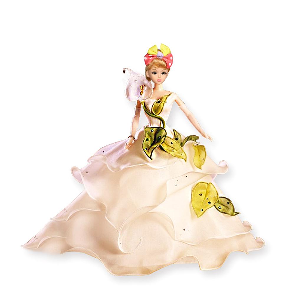 Cake Topper for Doll Long Curly Hair Big Eyes Plug Stake Cake Decor Random Style for Kids Girl Birthday Party Cakes Deco