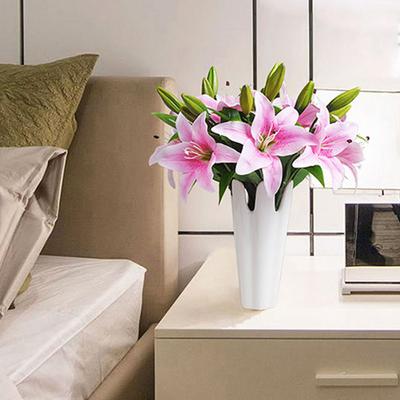 1Pc Artificial Lily Flower Fake Plant Home Office Cafe Wedding Party Decoration