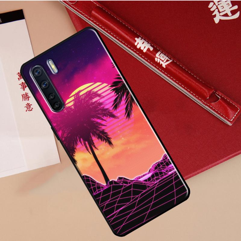Synthwave Retro 80er Neon Hülle Für Oppo A40 A78 A54 A74 A94 A17 A57 A77 A76 A16 A96 A18 A60 A80 A38 A58 A98 A15 A5 Pro