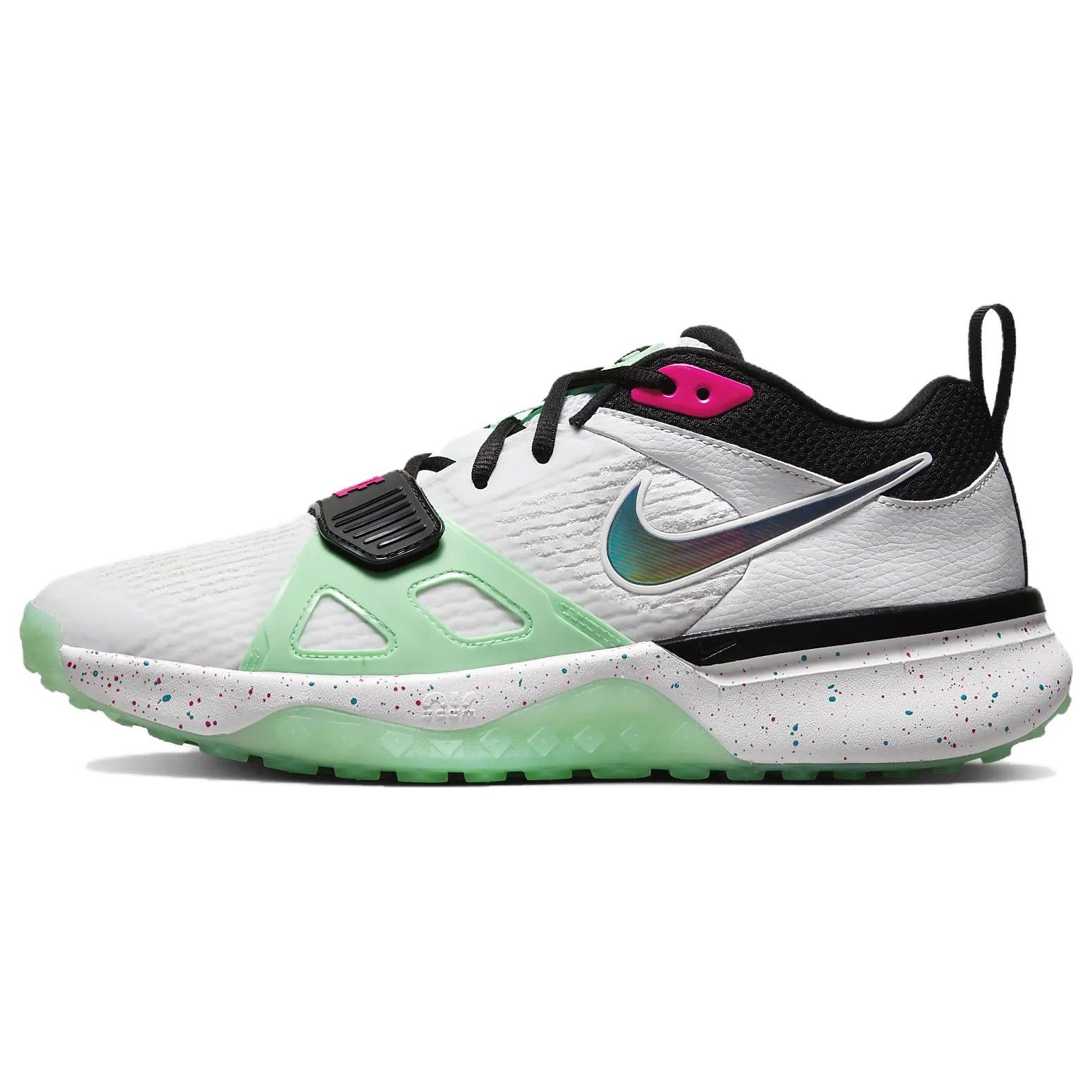 

Nike Air Zoom Diamond Elite Turf White Green Glow Men Sneakers Pure-Platinum Black DZ0503-100