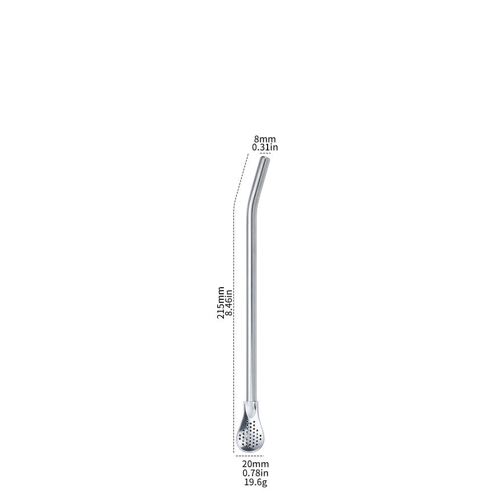 Stainless Steel Dual-Use Straw Spoon for Cocktails and Tea